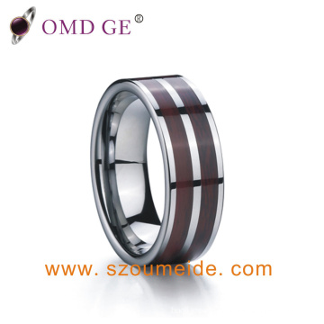 Wooden Inlayed Tungsten Rings for Sale